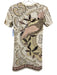 Tory Burch Size XXS White, Black, Multi Cotton Short Sleeve All Over Print Dress White, Black, Multi / XXS