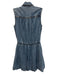 Ramy Brook Size XXS Medium Wash Cotton Button Up Sleeveless Collar Dress Medium Wash / XXS