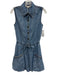Ramy Brook Size XXS Medium Wash Cotton Button Up Sleeveless Collar Dress Medium Wash / XXS
