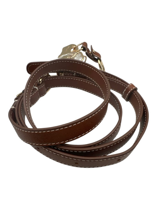 Sidecar Gold & Brown Metal & Leather Adjustable Strap Gold Hardware 14K Other Gold & Brown