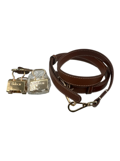 Sidecar Gold & Brown Metal & Leather Adjustable Strap Gold Hardware 14K Other Gold & Brown
