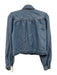 Ramy Brook Size XXS Medium Wash Tencel Long Sleeve Button Up Collar Gathered Top Medium Wash / XXS