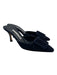 Manolo Blahnik Shoe Size 35.5 Navy Leather Suede Pointed Toe Buckle Pumps Navy / 35.5