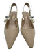 Christian Dior Shoe Size 35 Beige Textile Suede Pointed Toe Sling back Pumps Beige / 35