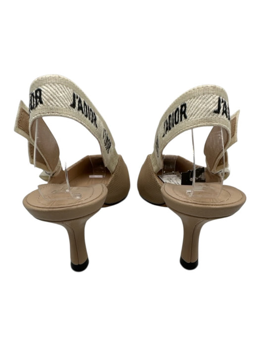 Christian Dior Shoe Size 35 Beige Textile Suede Pointed Toe Sling back Pumps Beige / 35