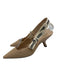 Christian Dior Shoe Size 35 Beige Textile Suede Pointed Toe Sling back Pumps Beige / 35