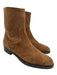 Clorinda Antinori Shoe Size 36 Brown Suede Round Toe Side Zip Ribbed Booties Brown / 36