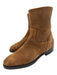 Clorinda Antinori Shoe Size 36 Brown Suede Round Toe Side Zip Ribbed Booties Brown / 36