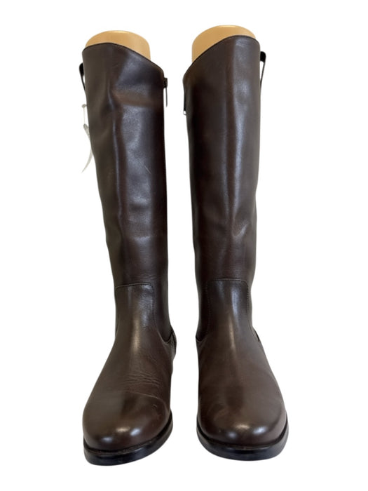 Thursday Boot Co. Shoe Size 6 Dark Brown Leather Side Zip Knee High Boots Dark Brown / 6