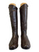 Thursday Boot Co. Shoe Size 6 Dark Brown Leather Side Zip Knee High Boots Dark Brown / 6