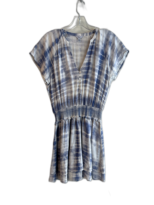 Rails Size Small Blue & White Viscose Tye Dye Drop Shoulder V Neck Dress Blue & White / Small