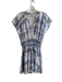 Rails Size Small Blue & White Viscose Tye Dye Drop Shoulder V Neck Dress Blue & White / Small