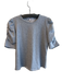 Walter Baker Size Medium Gray Cotton Blend Round Neck Ruched Half sleeve Top Gray / Medium