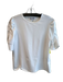 Walter Baker Size Medium White Cotton Blend Round Neck Ruched Half sleeve Top White / Medium