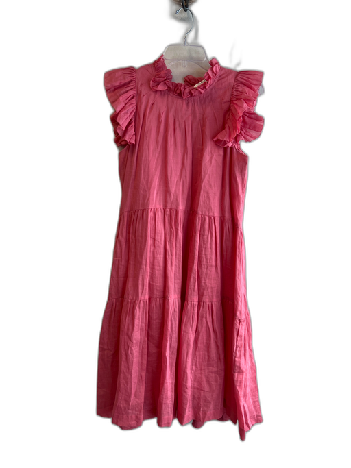 Sea New York Size 4 coral Cotton Lined Ruffle Sleeveless High Ruffle Neck Dress coral / 4