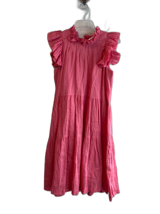 Sea New York Size 4 coral Cotton Lined Ruffle Sleeveless High Ruffle Neck Dress coral / 4