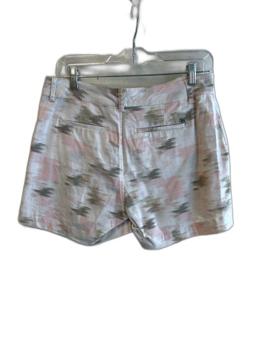 Ecru Size 6 White, Pink & Gray Tencel Blend Pockets Zip Fly Shorts White, Pink & Gray / 6