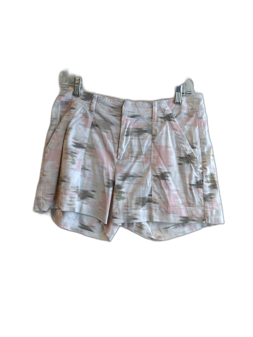 Ecru Size 6 White, Pink & Gray Tencel Blend Pockets Zip Fly Shorts White, Pink & Gray / 6