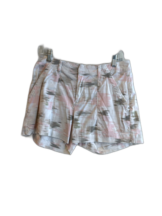 Ecru Size 6 White, Pink & Gray Tencel Blend Pockets Zip Fly Shorts White, Pink & Gray / 6