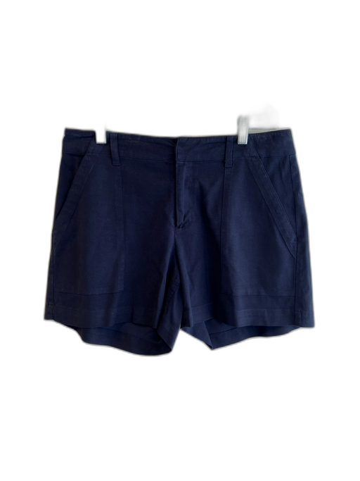 Ecru Size 6 Navy Tencel Blend Pockets Zip Fly All Over Print Shorts Navy / 6