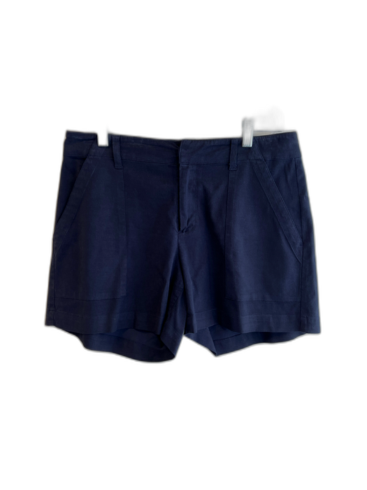Ecru Size 6 Navy Tencel Blend Pockets Zip Fly All Over Print Shorts Navy / 6