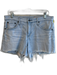 AG Size 28 Light Denim Cotton Blend 5 Pocket Zip Fly Cut Off Shorts Light Denim / 28