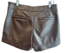 Marie Oliver Size 8 Brown Polyester Side Zip Pockets Flat Front Shorts Brown / 8