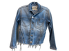 L'agence Size S/P Light Denim Cotton Pocket Raw Hem Jean Jacket Jacket Light Denim / S/P