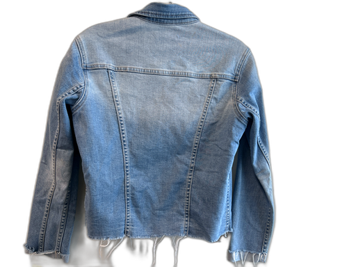 L'agence Size S/P Light Denim Cotton Pocket Raw Hem Jean Jacket Jacket Light Denim / S/P
