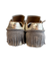 Esse Ut Esse Shoe Size 37 Gray Suede Laces Fringe Almond Toe Slip On Shoes Gray / 37
