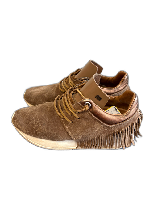 Esse Ut Esse Shoe Size 37 Brown Suede Laces Fringe Almond Toe Slip On Shoes Brown / 37