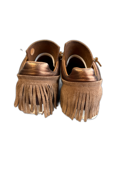 Esse Ut Esse Shoe Size 37 Brown Suede Laces Fringe Almond Toe Slip On Shoes Brown / 37