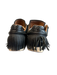 Esse Ut Esse Shoe Size 37 Black Leather Laces Fringe Almond Toe Slip On Shoes Black / 37