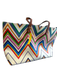 Tory Burch Multi Leather Double Strap Chevron Detail Side Snap Bag Multi / Large