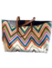Tory Burch Multi Leather Double Strap Chevron Detail Side Snap Bag Multi / Large