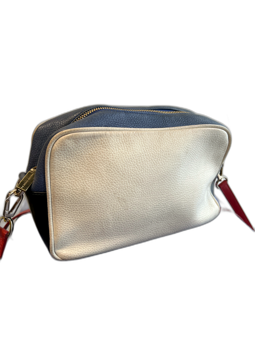Golden Goose Cream & Multi Leather Top Zipper Shoulder & Crossbody Straps Bag Cream & Multi / Small