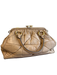 Marc Jacobs Taupe Leather Quilted Double Handle Goldtone Hardware Twist Lock Bag Taupe / Large