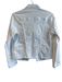 L'agence Size Medium White Cotton Blend Raw Hem Front Button Closure Jacket White / Medium