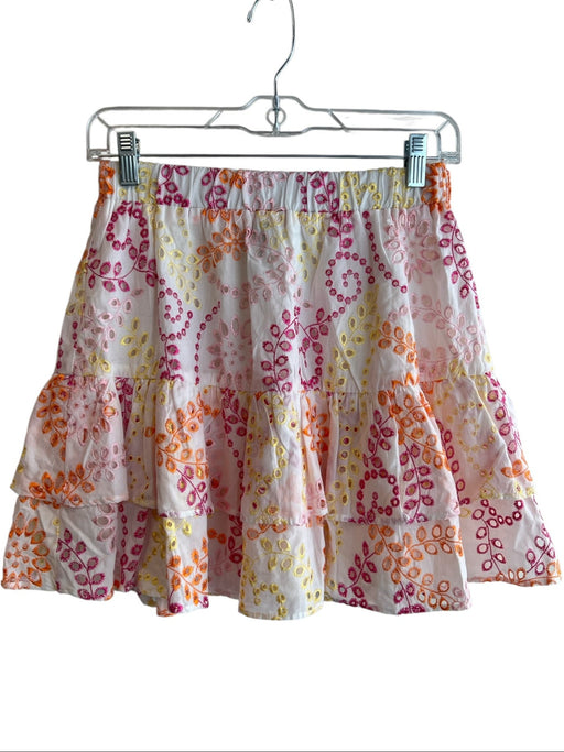 Willa Story Size S White & Multi Cotton Elastic Waist Eyelet Embroidered Skirt White & Multi / S