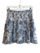 Milly Size 6 White & Blue Rayon Blend High Rise Shirred Waist Tiered Skirt White & Blue / 6