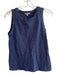 Lilla P Size XS Navy Cotton Round Neck Sleeveless Top Navy / XS