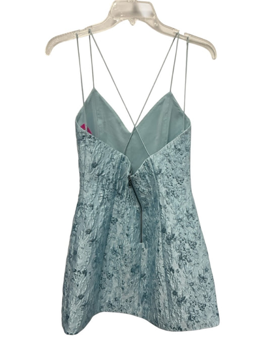 Alice + Olivia Size 2 Light Blue Polyester Blend Spaghetti Strap Paneled Dress Light Blue / 2