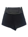 Ronny Kobo Size Small Black Polyester Blend Pleated Satin High Rise Shorts Black / Small