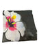 Chan Luu Black, White & Multi Viscose Square Flower scarf Black, White & Multi / Small