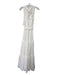 Anne Klein Size 10 White Polyester Sleeveless Tiered Tie Detail Belted Dress White / 10