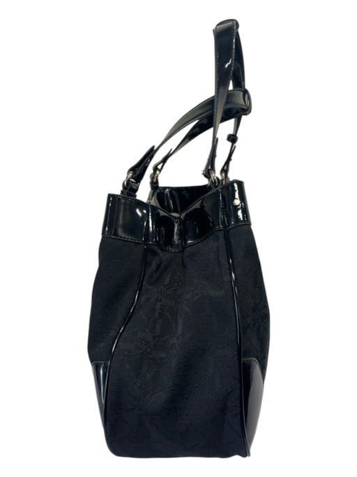 Versace VJC Black Textile Patent Accents Material block Top Handle Bag Black / Medium