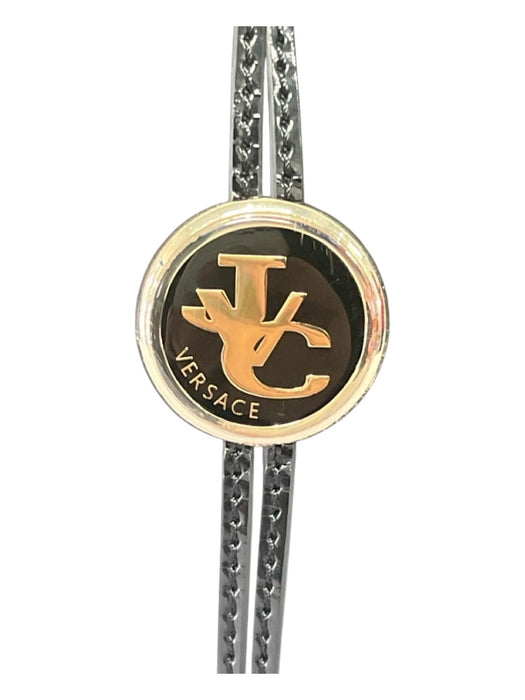 Versace VJC Black Textile Patent Accents Material block Top Handle Bag Black / Medium