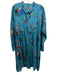 Pete & Greta Johnny Was Size XL Blue, Red, Multi Silk Abstract Print Dress Blue, Red, Multi / XL