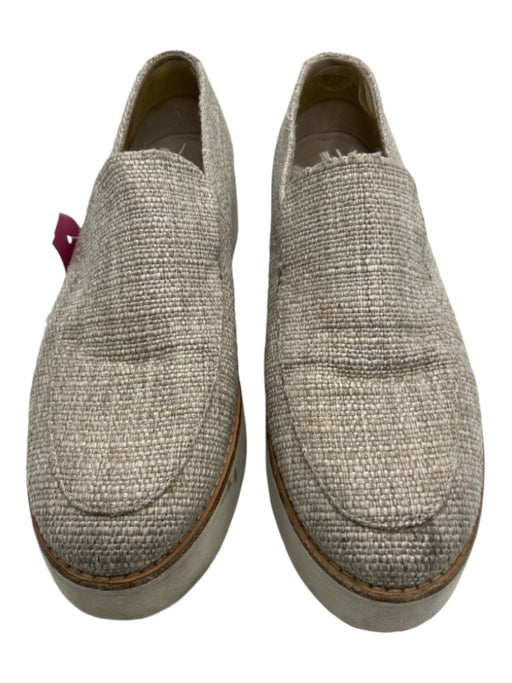 Vince Shoe Size 9 Beige Jute Woven Slip On Platform Round Toe Sneakers Beige / 9