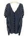 Madewell Size M Navy Blue & White Viscose Stripe Dolman Sleeve Shift Dress Navy Blue & White / M
